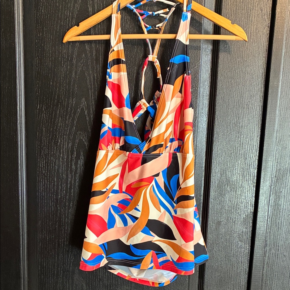 XL Prana Colorful strappy Women's Halter swim Top